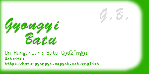 gyongyi batu business card